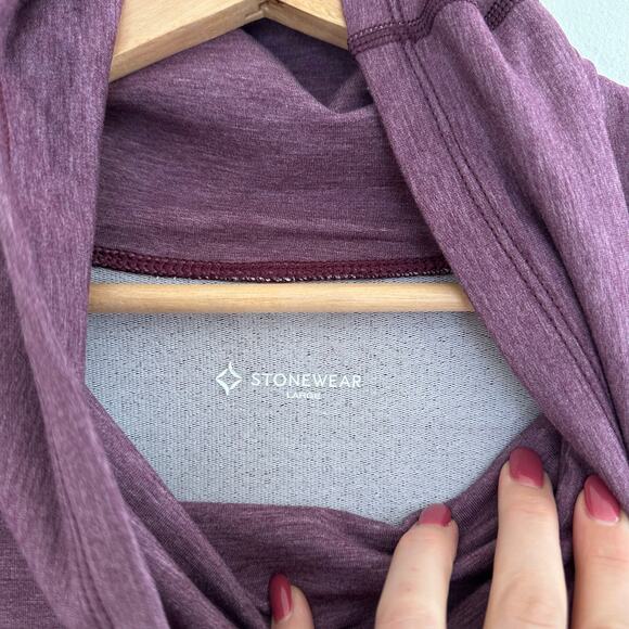 Stonewear Baha Cowl Neck Long Sleeve Pullover Top Purple L - Picture 4 of 6